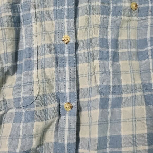 Chaps Women's Button Up Multicolor Size Large 100% Cotton Long Sleeve Pockets - Picture 11 of 12